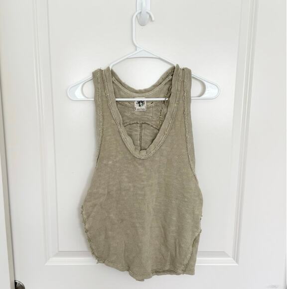 Free People We The Free Slim n' Simple Slub Jersey Cotton Tank Top Small - Picture 2 of 5